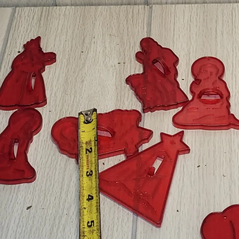 Vtg USA Made 6 Nativty Cookie Cutters Christmas Holiday Baby Jesus Mary Joseph